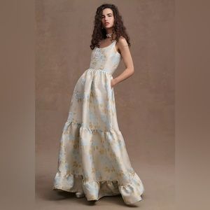 V. Chapman Avery Tiered A-Line Corset Gown